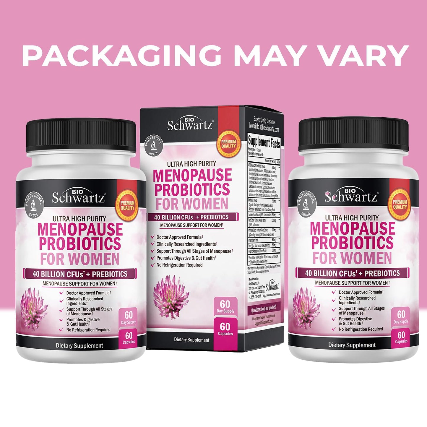 Menopause Support Probiotics for Women - Unique Menopause Relief for Hot Flashes BioSchwartzBuy Supplements Australia
