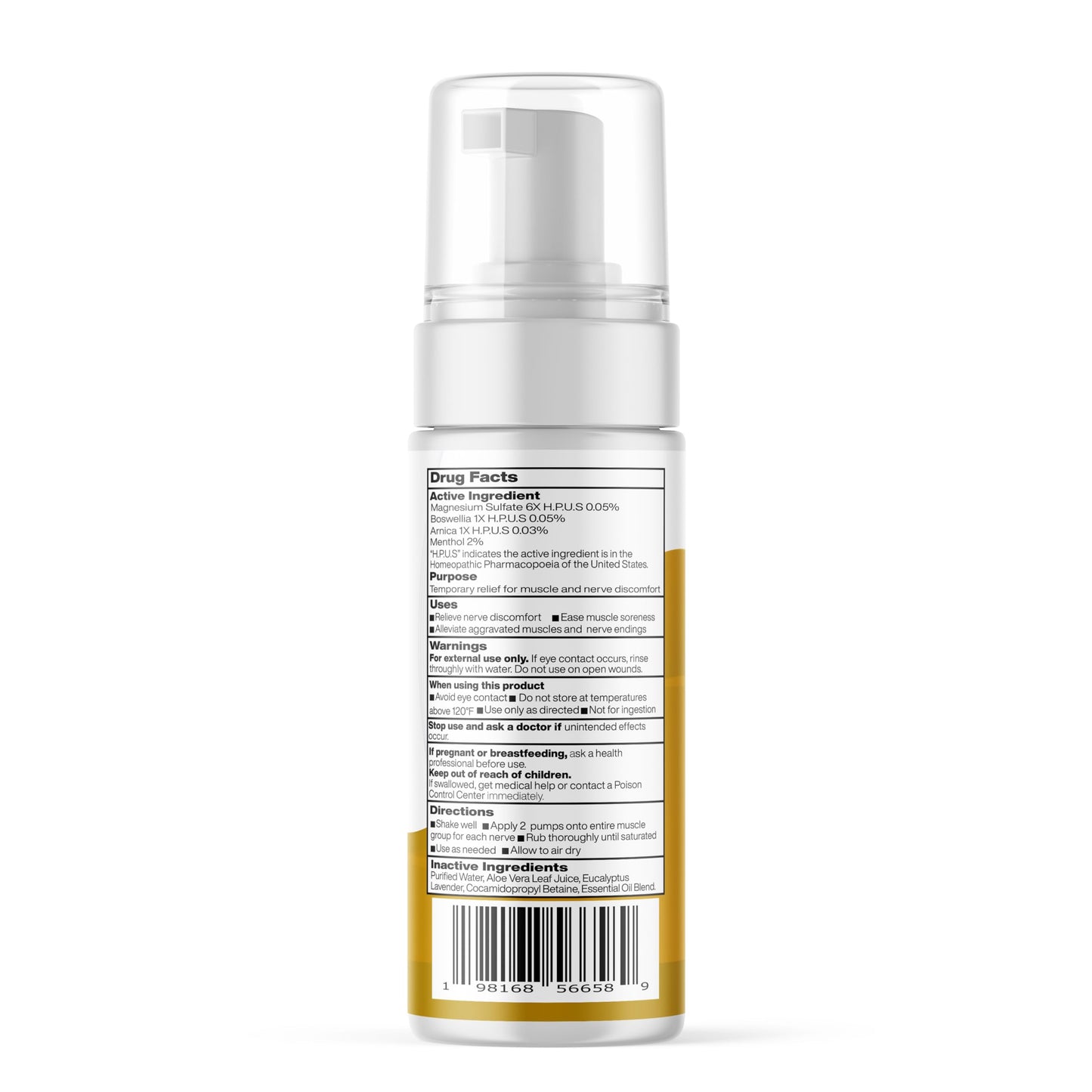 Seagenix Nerve Relief Muscle Foam - Nerve Spray Magnesium - Arnica - Boswellia - Menthol Formula - Nerve and Muscle Relief – Fast-Acting with Magnesium Sulfate - 150 ml - 1 Count SeagenixBuy Supplements Australia