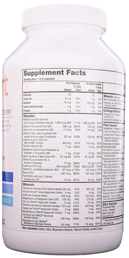 Nutriex Sport Comprehensive Multivitamin Supplement with Glucosamine & Chondroitin 270 Capsules NutriexBuy Supplements Australia