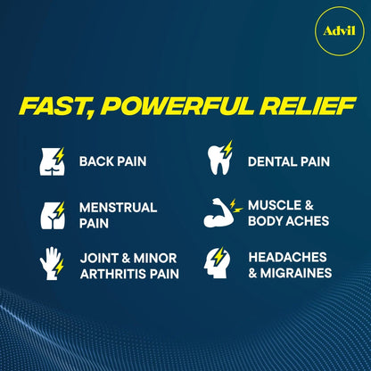 Advil Dual Action Back Pain Caplets Delivers 125mg Ibuprofen and 250mg Acetaminophen Per Dose for 8 Hours of Back Pain Relief - 144 Count AdvilBuy Supplements Australia