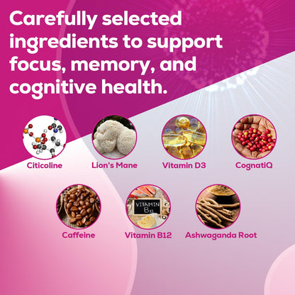 Just Thrive Focus & Memory Gummies – Nootropic Brain Supplement for Clarity, Concentration, Memory Support, & Energy – Citicoline, Lion’s Mane, Vitamin B12 & D3 Just ThriveBuy Supplements Australia