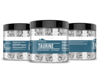 Earthborn Elements Taurine, 200 Capsules, Pure & Undiluted, No Additives Earthborn ElementsBuy Supplements Australia