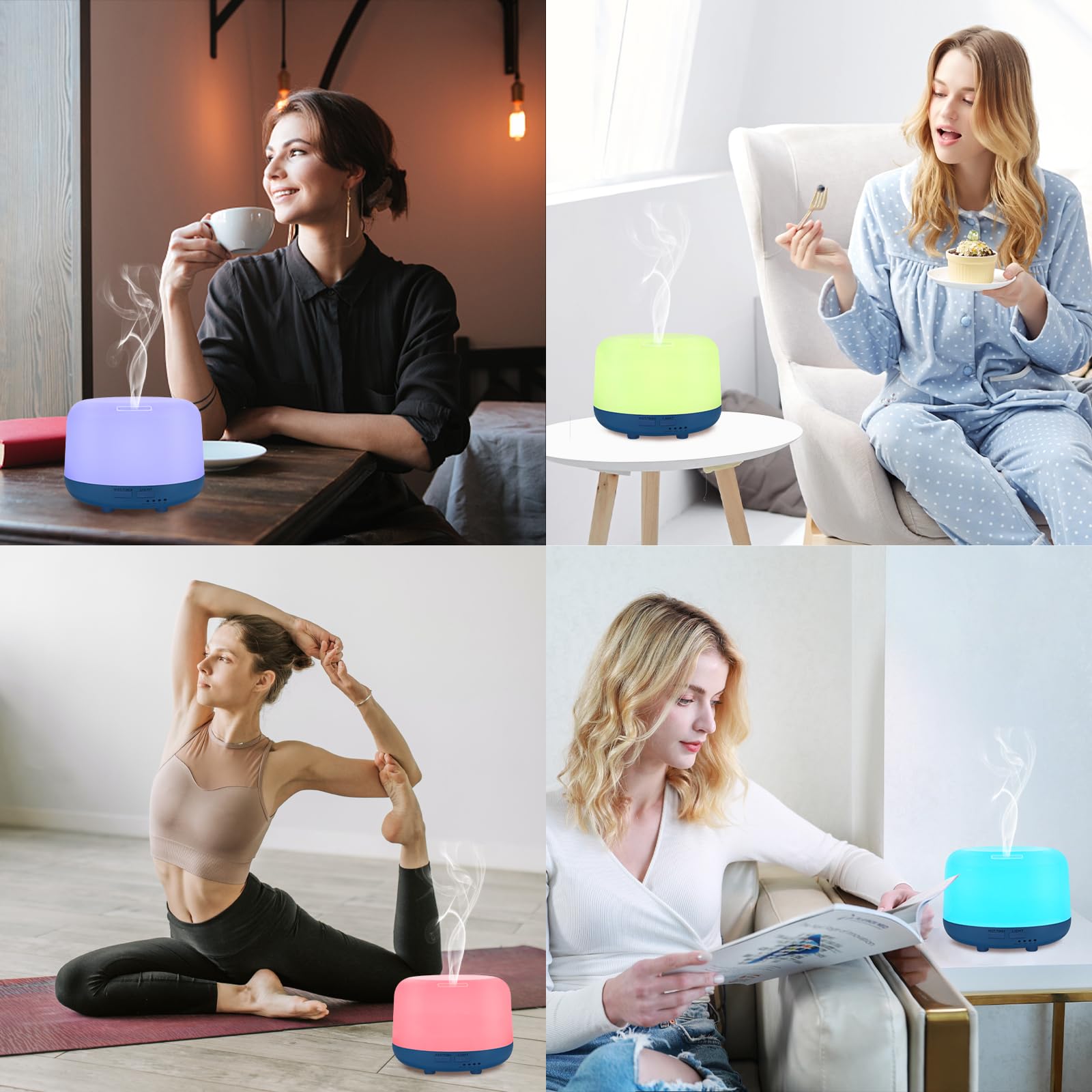 Marchred 300ML Essential Oil Diffuser with Remote Control, 7 LED Color Changing Light MarchredBuy Supplements Australia