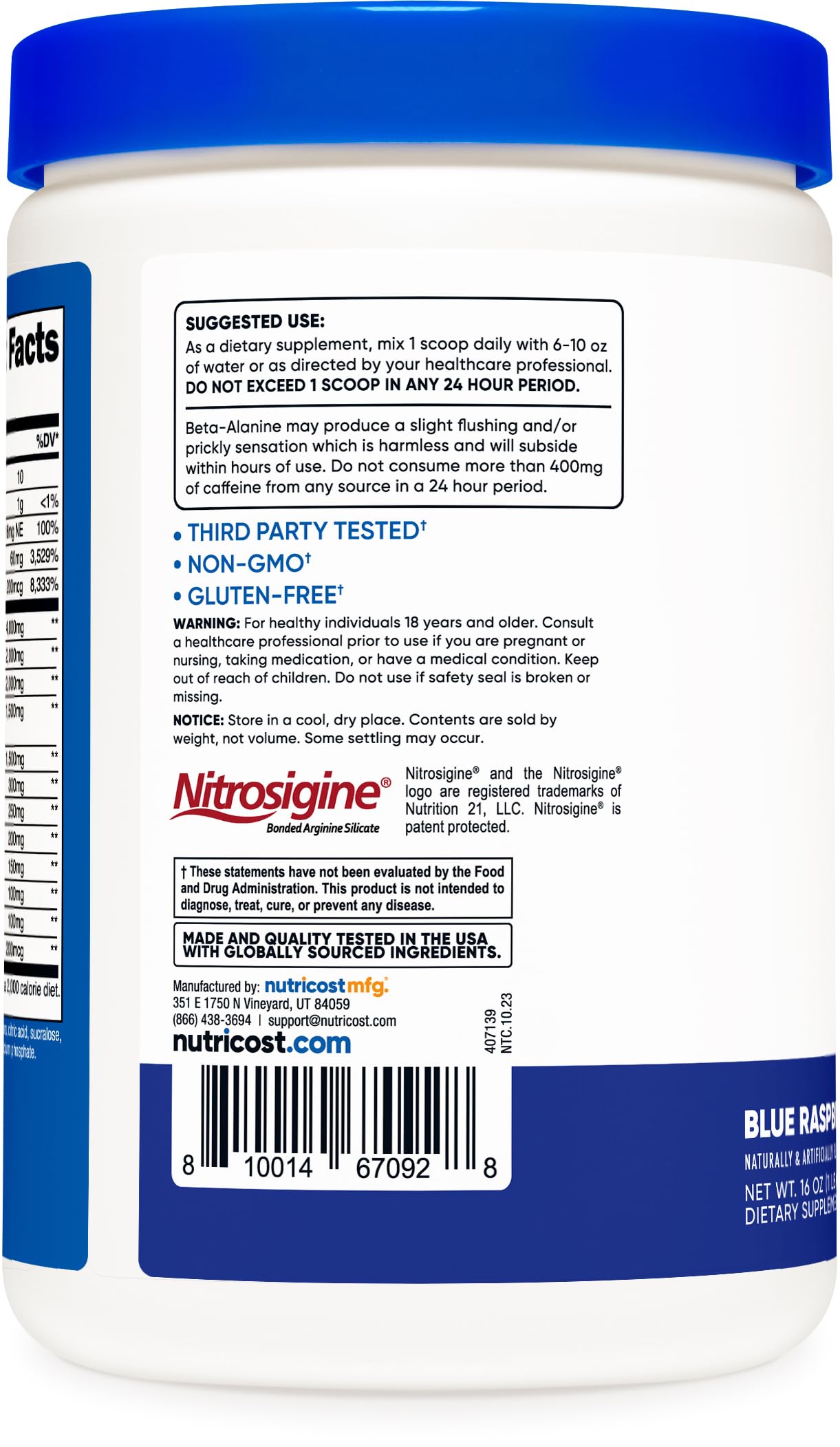Nutricost Pre-X Xtreme Pre-Workout Powder Complex, Blue Raspberry, 30 Servings NutricostBuy Supplements Australia