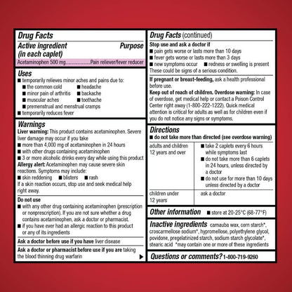 Amazon Basic Care Extra Strength Pain Relief, Acetaminophen Caplets, 500 mg, 200 Ct Amazon Basic CareBuy Supplements Australia