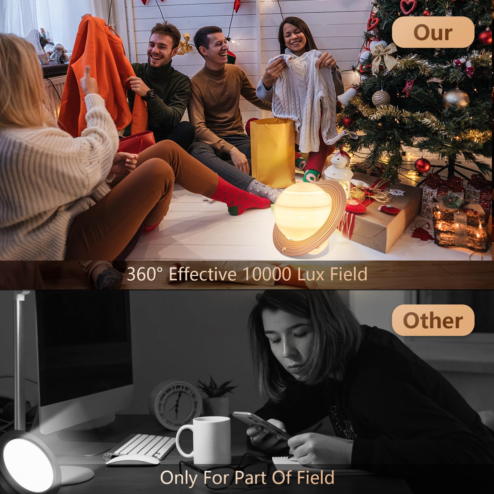 Doraubia Light Therapy Lamp,10000 Lux Sun Lamp with 3 Color Temperatures DoraubiaBuy Supplements Australia