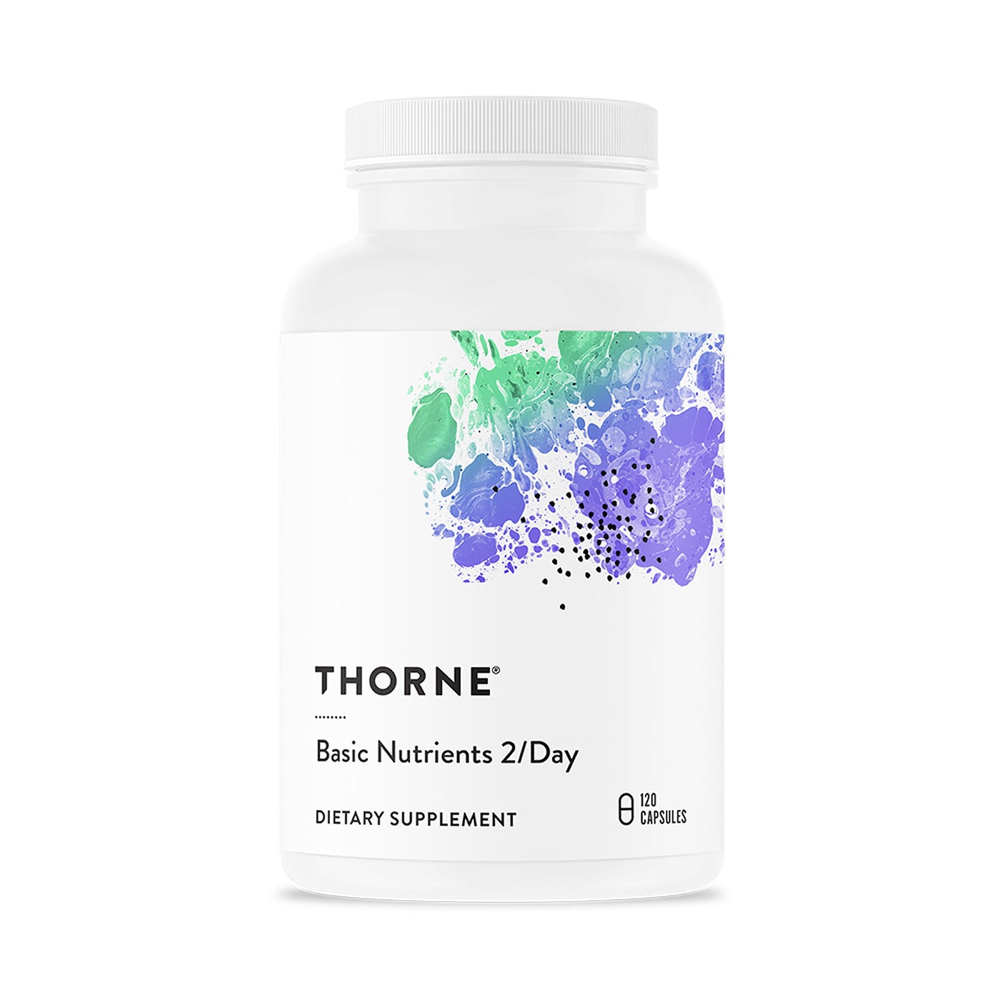 THORNE - Basic Nutrients 2/Day - Comprehensive Daily Multi-Vitamin with Optimal Bioavailability - Vitamin & Mineral Formula - Third-Party Certified - Gluten, Dairy & Soy-Free - 120 Capsules THORNEBuy Supplements Australia