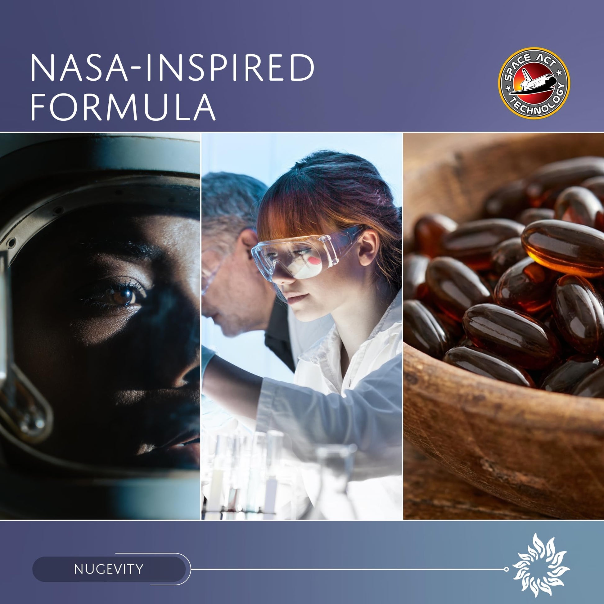 Nugevity OS2 Ocular Support Solution - Patented Eye Vitamins for Macular Health, Dry Eye and Blue Light - Lutein, Zeaxanthin, Omega 3, Astaxanthin and AREDS2 Supplements, Co-Developed by NASA, 90 ct NugevityBuy Supplements Australia