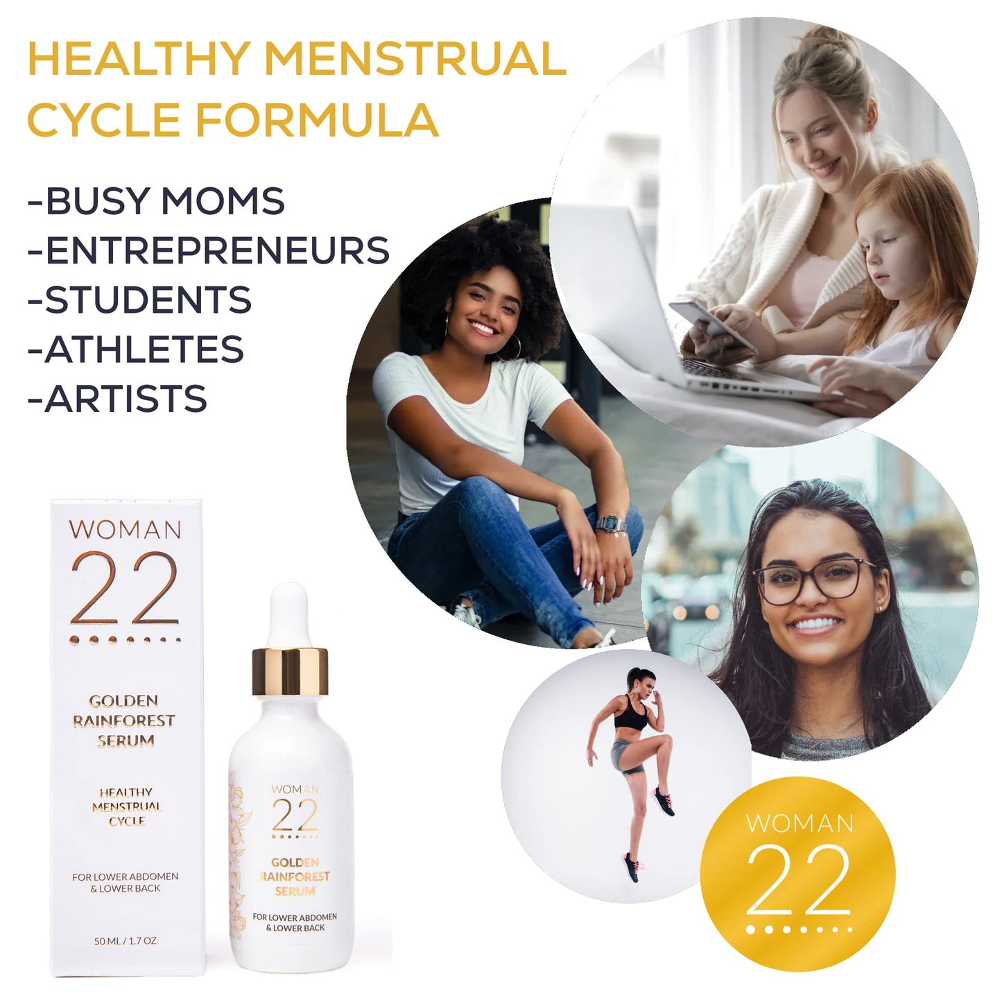 Topical Soothing Serum for Difficult Periods, Cramps, Bloating & more. Apply Lower Abdomen Woman 22Buy Supplements Australia