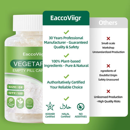 EaccoViigr Size 0 Empty Capsules - 500 Count Clear Empty Pill Capsules with Capsule Filling Kit, Fillable Vegan Vegetarian Capsule Empty for Vitamins, Easy for DIY Supplements EaccoViigrBuy Supplements Australia