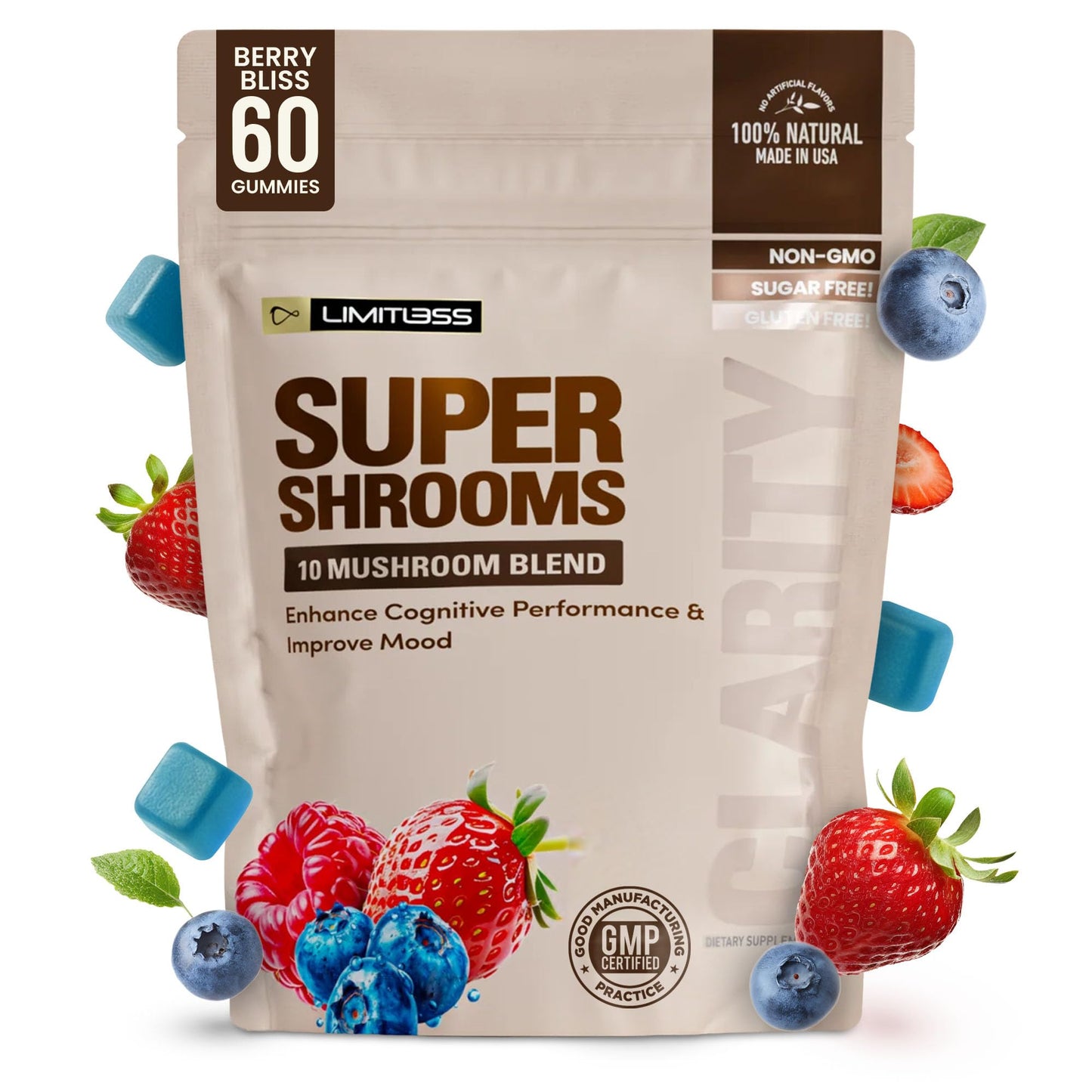 Limitless Supershrooms Smart Focus Gummies - 30 Day Supply LIMITLESS XBuy Supplements Australia