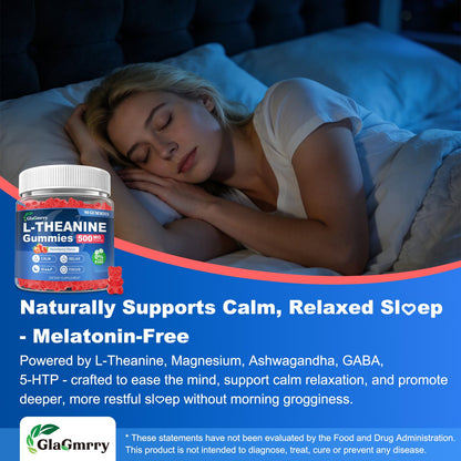 GlaGmrry 180 Count | L Theanine Gummies, L Theanine Supplement for Adults & Kids, w/Ashwagandha, Magnesium, GABA & 5-HTP, Sugar Free Liposomal Formula for Calm Relax zzZ M♡♡d & Focus, Vegan GlaGmrryBuy Supplements Australia