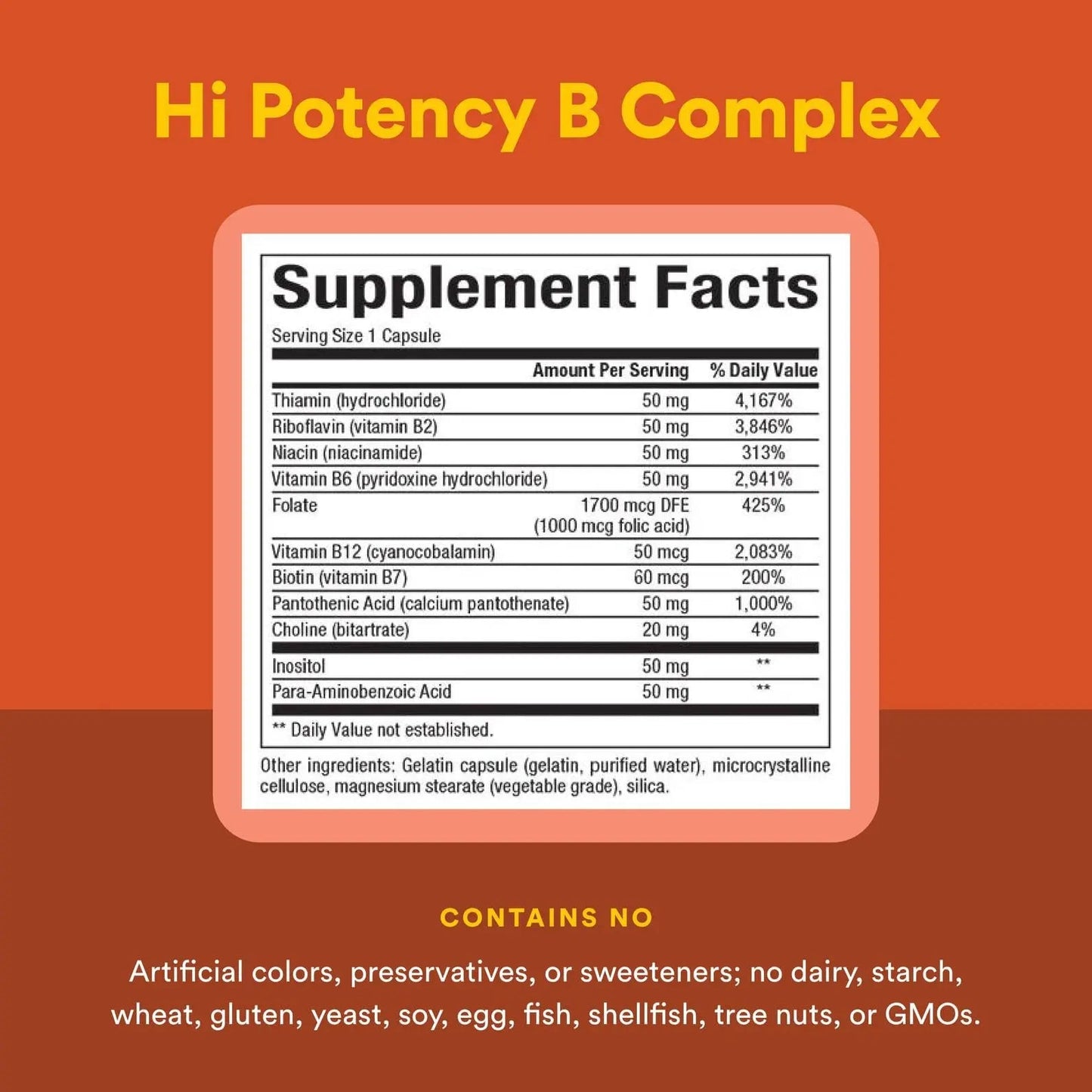 Natural Factors Hi Potency B Complex, 50 mg, 90 Capsules Natural FactorsBuy Supplements Australia