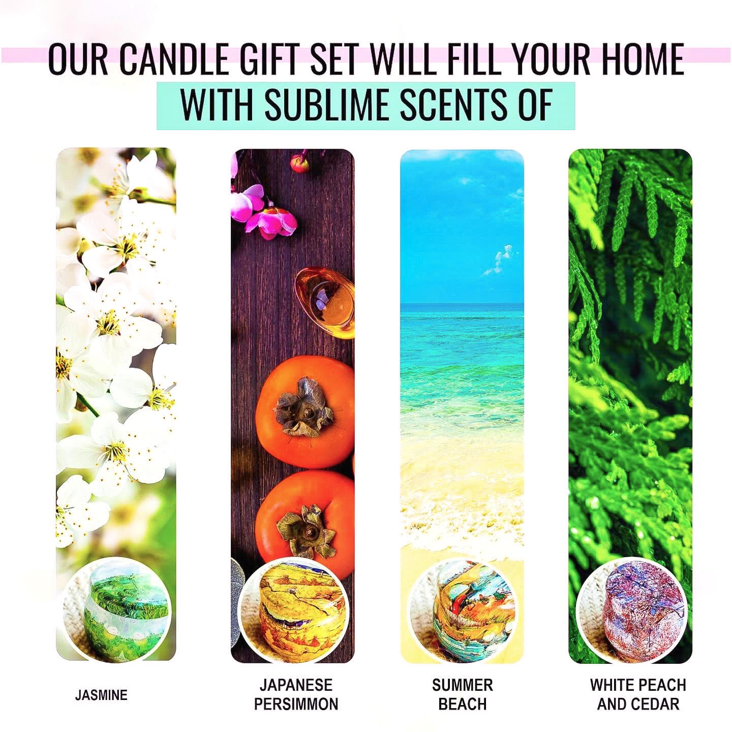 Scented Candles Gift for Women, 4 Pack, Reusable Tin Box, Luxury Candles for Home In His NameBuy Supplements Australia