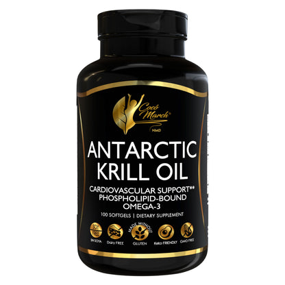 Cocó March N.M.D Pure Antarctic Krill Oil 1000mg – Omega 3 Fish Oil Supplement with EPA, DHA, Choline & Astaxanthin – Fast Absorption, Immune, Heart & Joint Support for Men & Women – 100 Softgels Cocó March N.M.DBuy Supplements Australia