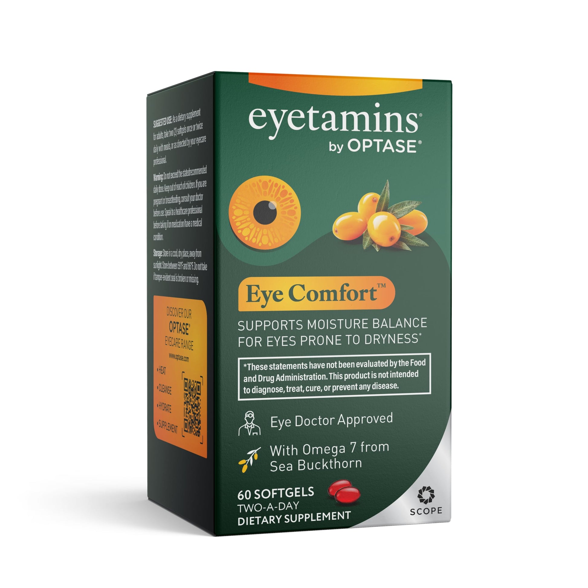 eyetamins® by OPTASE® Eye Comfort™ - 60 Softgels - Eye Doctor Recommended - an Omega-Based Eye Supplement formulated to Support Moisture Balance and Eye Comfort from Within. Plant Based Soft gels. eyetaminsBuy Supplements Australia
