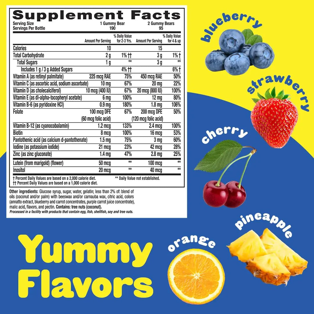 Vitafusion Fiber Well Fit Gummies, 90 Count and L’il Critters Gummy Vites Daily Gummy Multivitamin for Kids, 190 Gummies Vitafusion