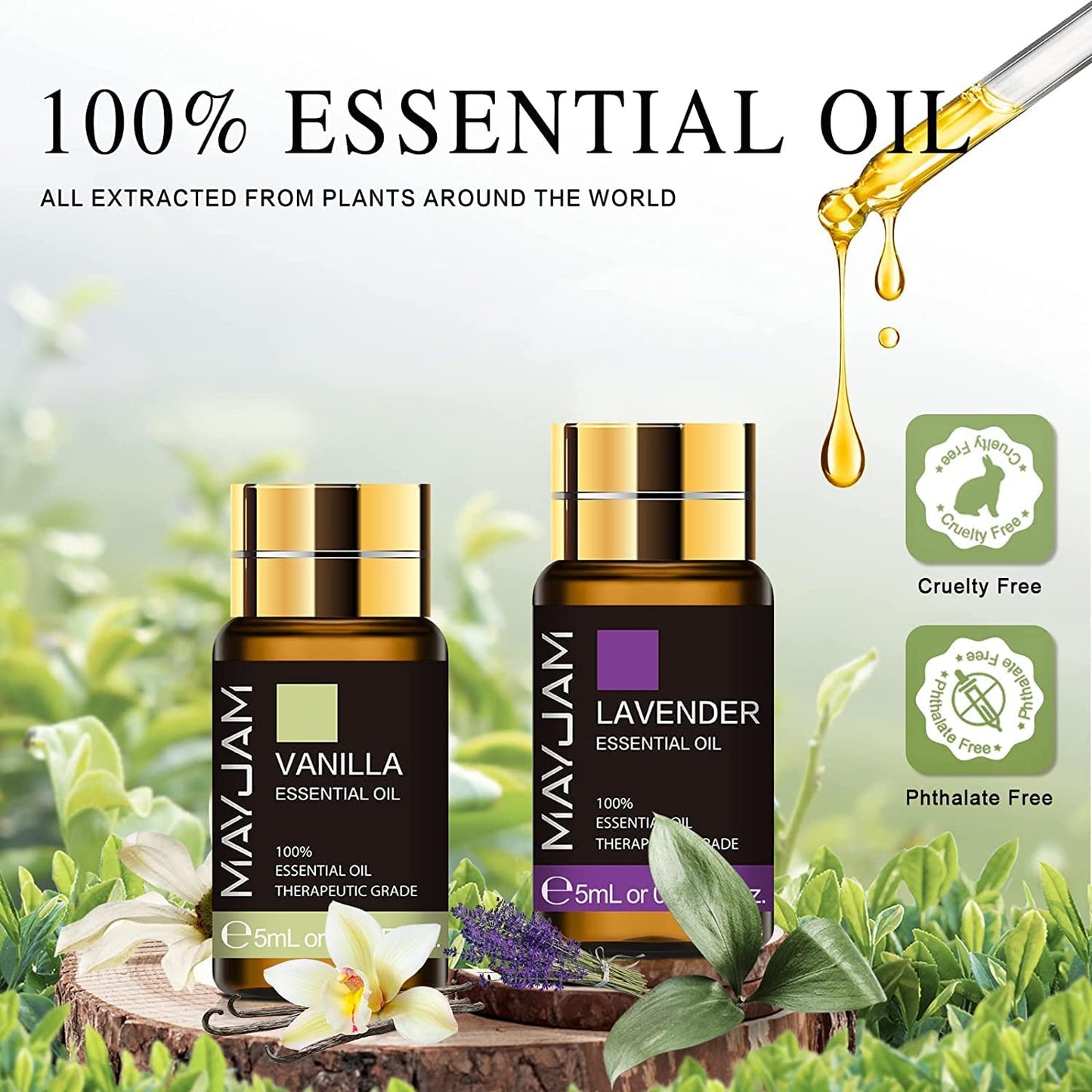 MAYJAM Tea Tree 20 Pcs Pure Essential Oil Gift Set, for Diffuser, Humidifiers, Skin Care, Massage MAYJAMBuy Supplements Australia