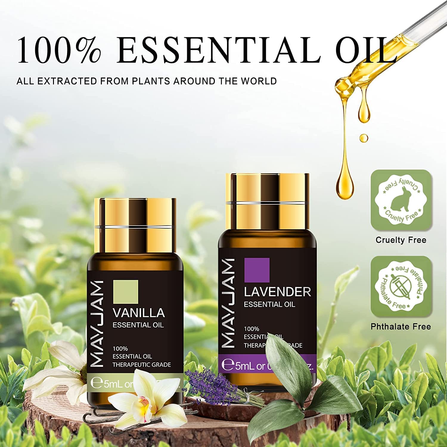 MAYJAM Tea Tree 20 Pcs Pure Essential Oil Gift Set, for Diffuser, Humidifiers, Skin Care, Massage MAYJAMBuy Supplements Australia