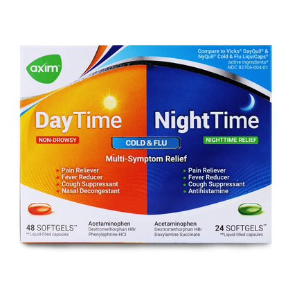 AXIM Day & Night 325-15-5-6.25 mg x 72 softgels AXIMBuy Supplements Australia