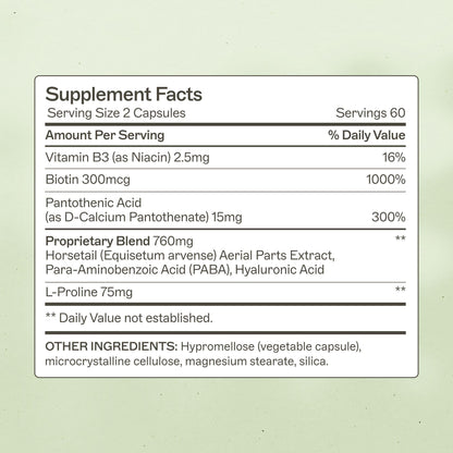 Amy Myers MD Hair Skin and Nails - Supports Strong Hair, Radiant Skin & Healthy Nails - L-Proline, Horsetail, Hyaluronic Acid - Gluten-Free - 120 Capsules (30 Servings) Amy Myers MDBuy Supplements Australia