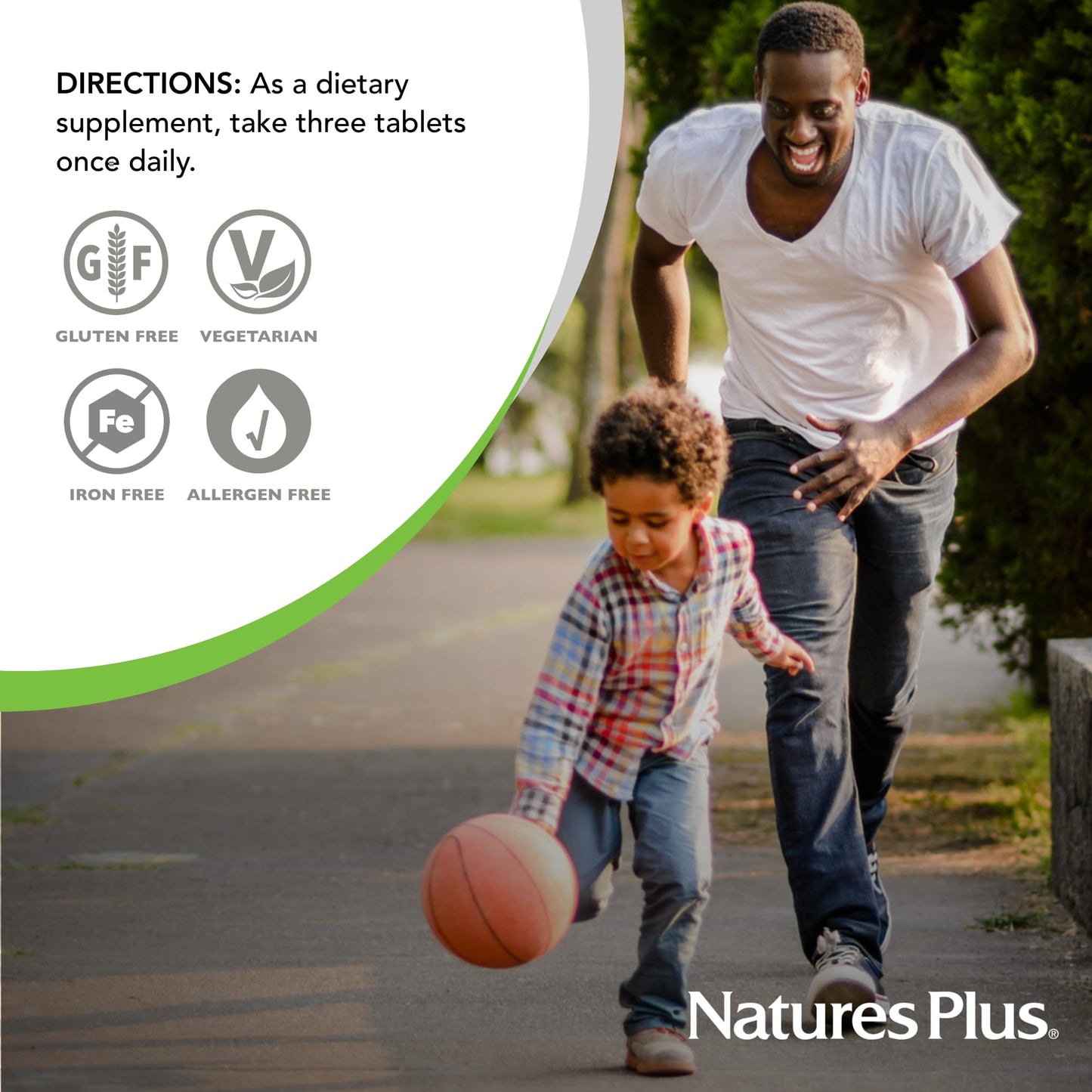 NaturesPlus Source of Life No Iron - 90 Tablets - Multivitamin & Mineral Supplement with Vitamin D3 - Supports Natural Energy & Well-Being - Gluten Free, Vegetarian - 30 Servings NaturesPlusBuy Supplements Australia