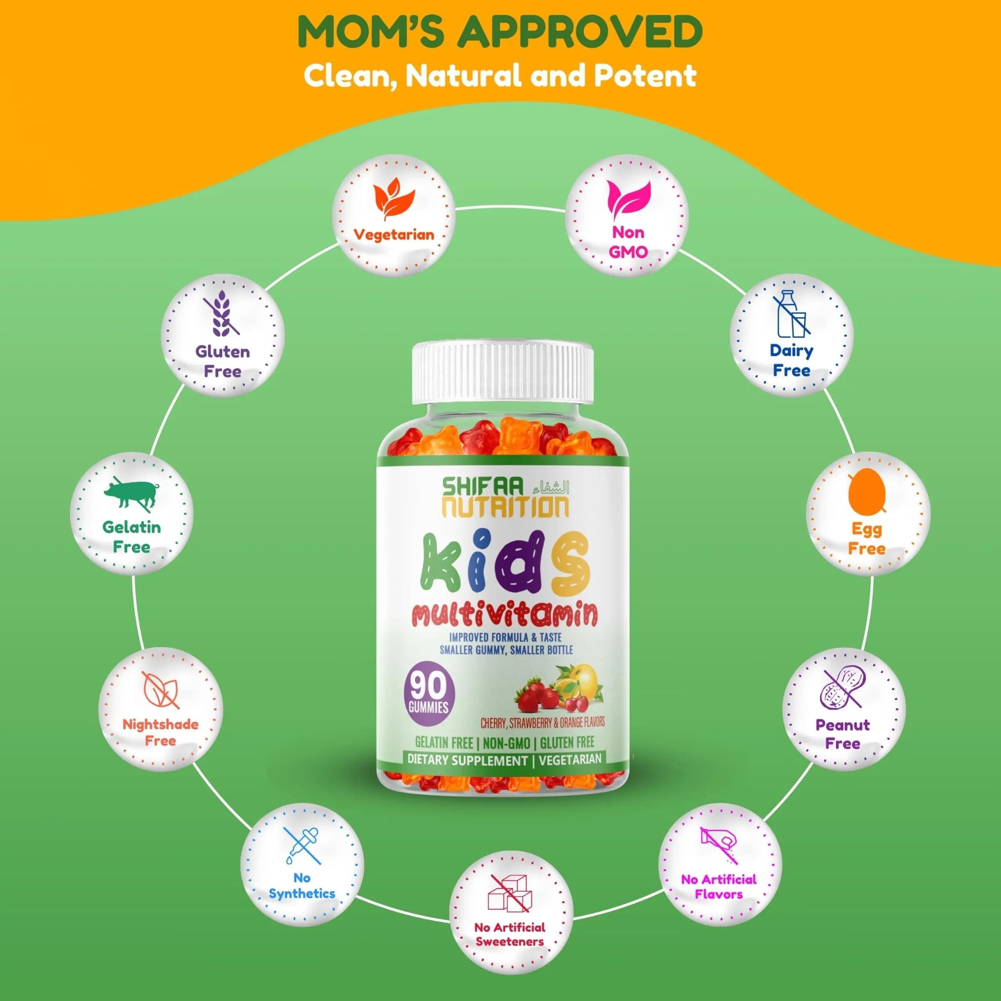 SHIFAA NUTRITION Halal Kids Multivitamin Gummies, 45-90 Days Supply, with All Essential Kids Vitamins SHIFAA NUTRITIONBuy Supplements Australia
