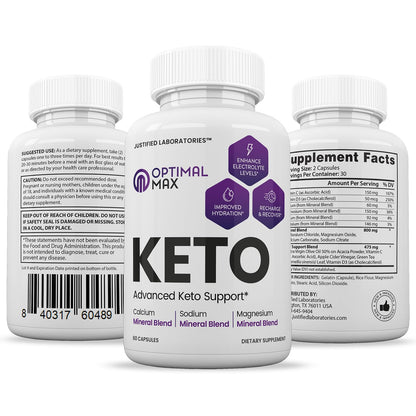 (2 Pack) Optimal Max Keto Pills 1275MG New & Improved Formula Contains Apple Cider Justified LaboratoriesBuy Supplements Australia