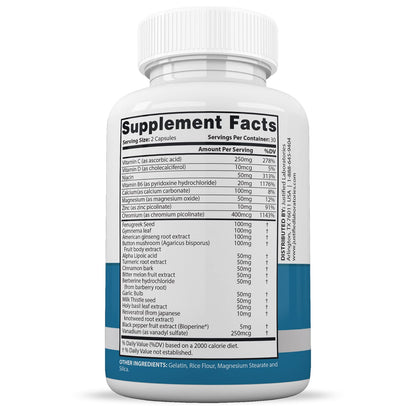 Justified Laboratories (5 Pack) Glucotrust Max 1295MG Formula Supplement Pills 300 cap Justified LaboratoriesBuy Supplements Australia