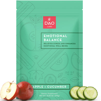 D'AO Labs Emotional Balance - Emotional Balance Powder - Calm & Stress Relief - Effervescent Powder with Apple-Cucumber Flavor - Xiao Yao San Traditional Chinese Herbal - 30 Individual Servings DAO LabsBuy Supplements Australia