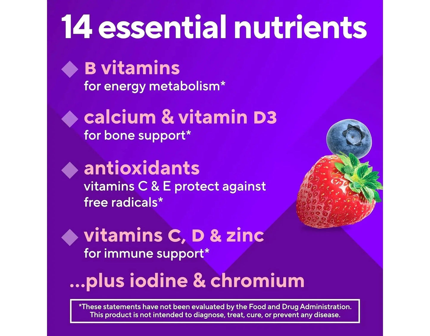 Vitafusion 150 Count with Vitamins A, C, D, E, B-6 and B-12 Womens Multivitamin Gummies, Berry Flavored Daily Vitamins for Women VitafusionBuy Supplements Australia