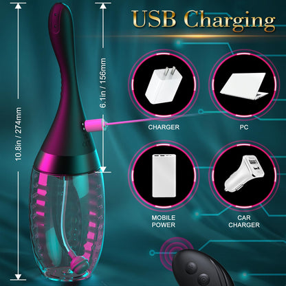 15oz Electric Enema Bulb -Remote Anal Douche, 3 Enema Speeds,Bendable Enema Douche SEXY SLAVEBuy Supplements Australia
