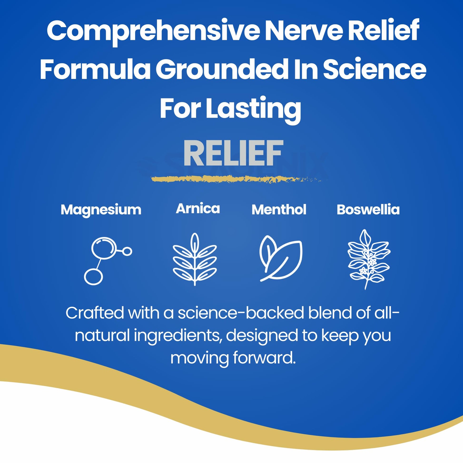 Seagenix Nerve Relief Muscle Foam - Nerve Spray Magnesium - Arnica - Boswellia - Menthol Formula - Nerve and Muscle Relief – Fast-Acting with Magnesium Sulfate - 150 ml - 1 Count SeagenixBuy Supplements Australia