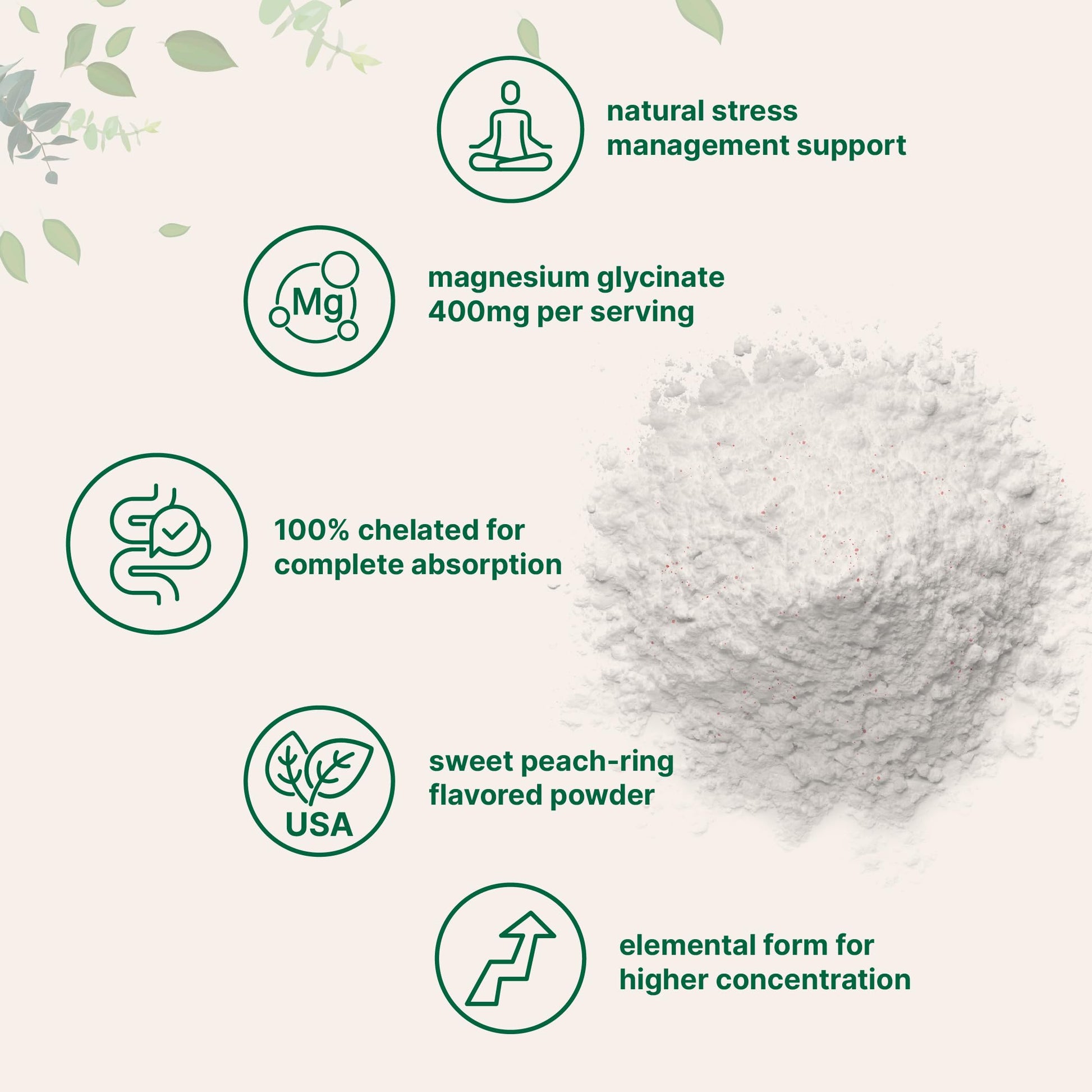 Magnesium Powder, 12oz (56 Servings) | Magnesium Glycinate Powder | Sweet Peach Ring Flavored | Sleep, Muscle, Heart & Nerve Health Support | Easily Absorbed | Non-GMO, Vegan, Sugar Free Micro IngredientsBuy Supplements Australia