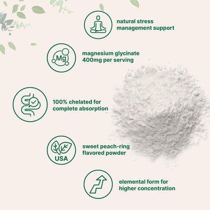 Magnesium Powder, 12oz (56 Servings) | Magnesium Glycinate Powder | Sweet Peach Ring Flavored | Sleep, Muscle, Heart & Nerve Health Support | Easily Absorbed | Non-GMO, Vegan, Sugar Free Micro IngredientsBuy Supplements Australia