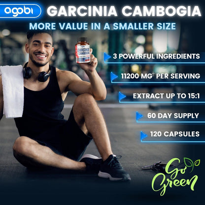 agobi 3in1 Garcinia Cambogia Extract Capsules - 11200mg Herbal Supplement for Body Health agobiBuy Supplements Australia