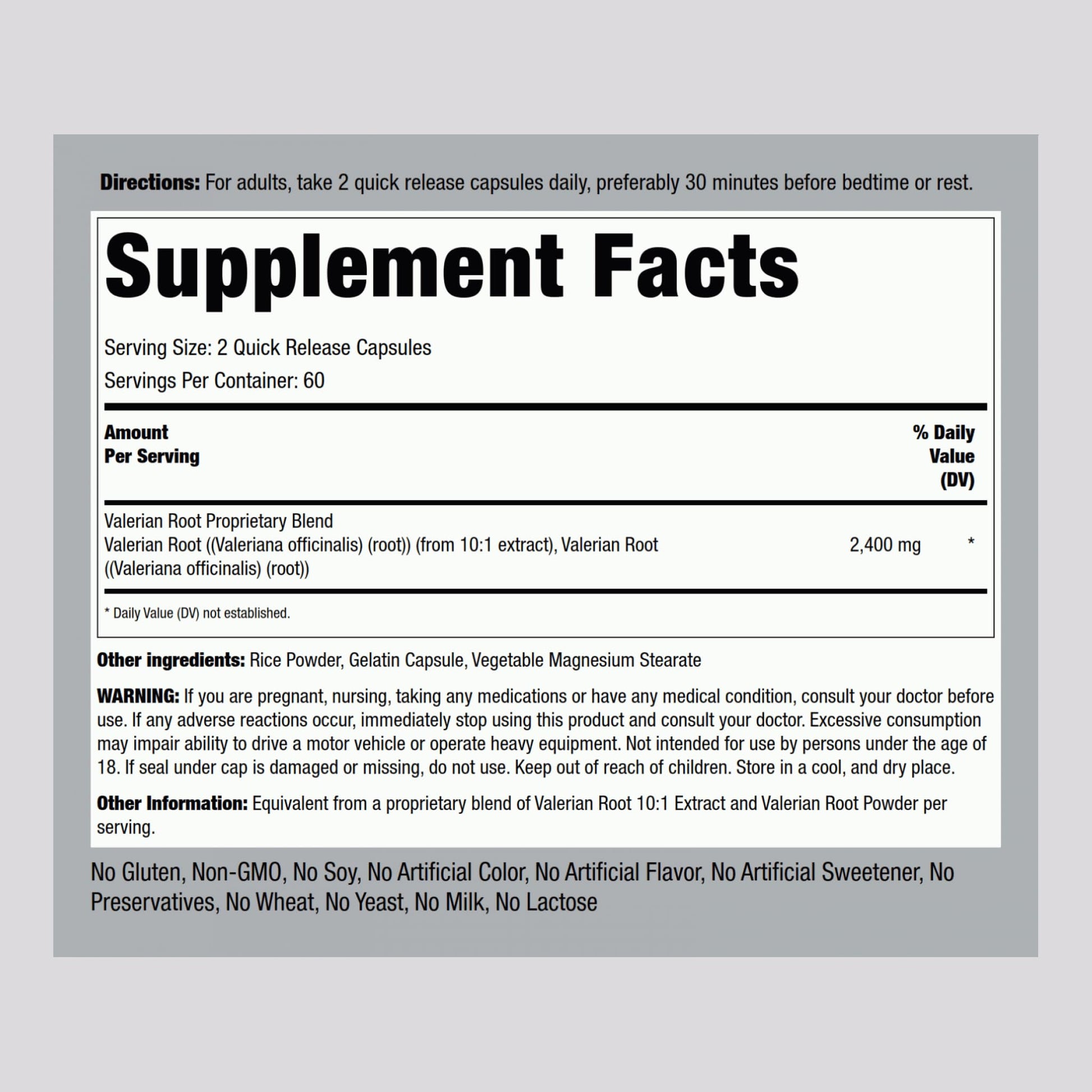Piping Rock Valerian Root Capsules | 120 Count | Extract Supplement | Herbal Blend | Non-GMO, Gluten Free Piping RockBuy Supplements Australia