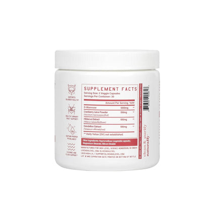 High Level D-Mannose 1000mg, Urinary Tract & Bladder Health Support, D Mannose Supplements for Women, Cranberry, Hibiscus & Dandelion, Utri Cleanse, 60 Capsules, Vegetarian, Gluten Free High LevelBuy Supplements Australia