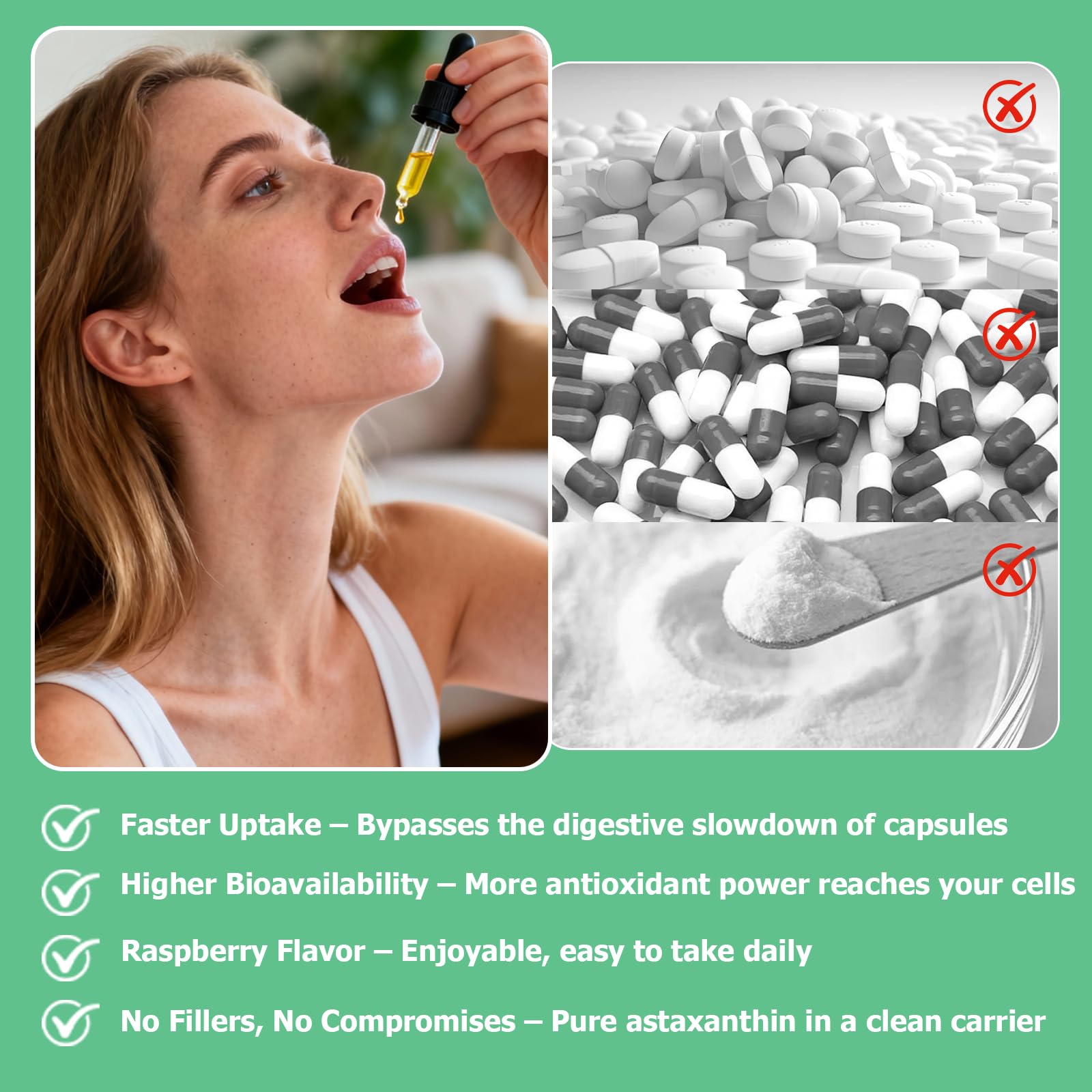 JUIWEFKK Astaxanthin Supplement 12mg Liquid Drops, Premium Natural Astaxanthin Antioxidant from Fresh Microalgae Source w. Mct Oi for Eye Immune Joint Skin Health, Liquid Formula for Max Absorption JUIWEFKKBuy Supplements Australia