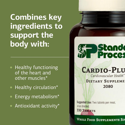 Standard Process Inc. Cardio-Plus - Antioxidant Support - Heart Health, Circulation & Blood Flow Supplement with Vitamin B6, Niacin & Riboflavin - Energy Metabolism Supplement - 330 Tablets Standard Process Inc.Buy Supplements Australia