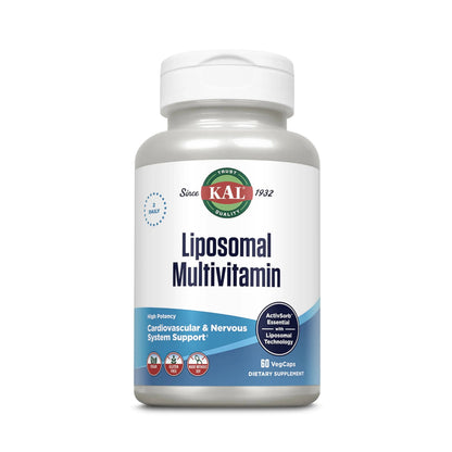 KAL Liposomal Multivitamin - High Potency Liposomal Vitamin C, D-3, and More - Men and Women Multivitamin KAL