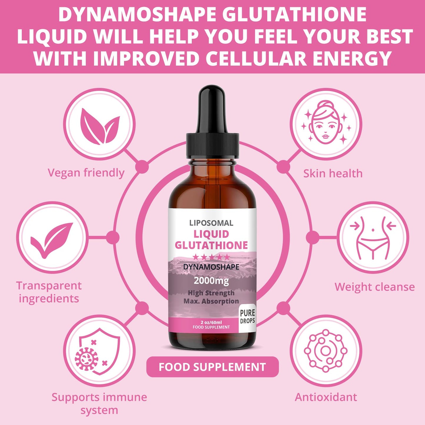 Liposomal Glutathione 2000mg with Vitamin C, Oral Glutathione Liquid, Antioxidant Supplement for Detox, Superior Absorption, Higher Dosage (Pack of 1) baanaas For Babies to NanasBuy Supplements Australia