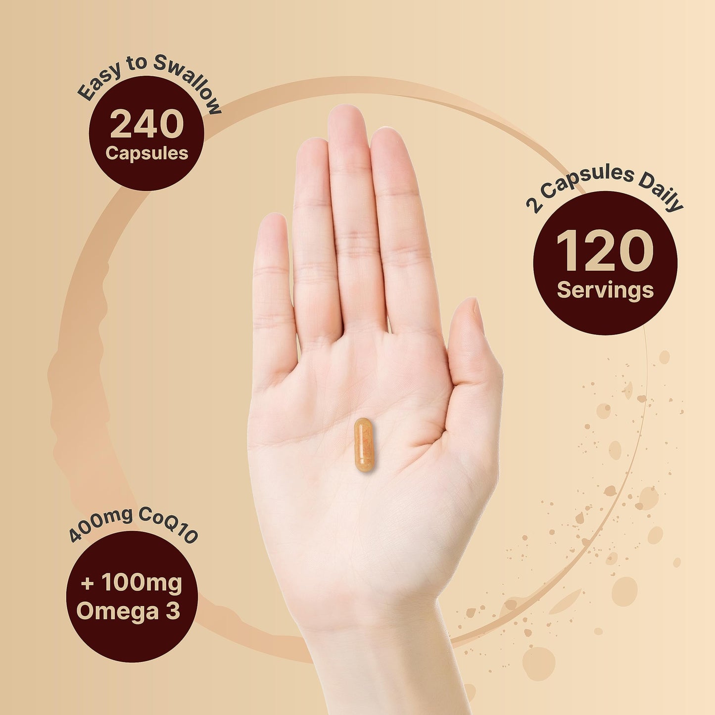 CoQ10 (Ubiquinone) 400mg with Omega 3 Fatty Acids, 240 Capsules | Stable High NatureBellBuy Supplements Australia