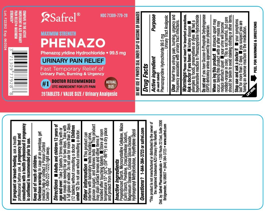 Safrel Urinary Pain Relief | UTI Relief | Fast Acting | Bladder Discomfort & Pain Relief | Phenazopyridine Hydrochloride 99.5mg (28 Count) SafrelBuy Supplements Australia