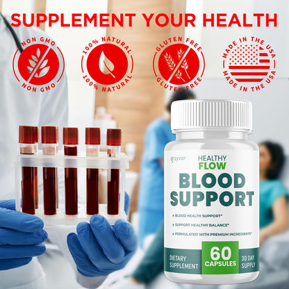 (2 Pack) Healthy Flow Blood Support Capsules, Official Healthy Flow Blood Support Pills with All Natural Ingredients, Advanced Formula Supplement with Premium Vitamins for Men & Women (120 Capsules) SyvorBuy Supplements Australia