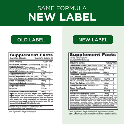 EMERALD LABS Joint Health - Biocell II Collagen, OptiMSM, Glucosamine, Meriva Turmeric Curcuminoids & More - Joint Health, Mobility & Flexibility Support* - 90 Vegetable Capsules (30-Day Supply) EMERALD LABSBuy Supplements Australia