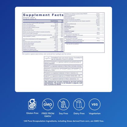 Pure Encapsulations Longevity Nutrients | Multivitamin/Mineral Complex to Support Healthy Aging, Brain Function, Eyes, Bones, and Vascular Health* | 120 Capsules Pure EncapsulationsBuy Supplements Australia