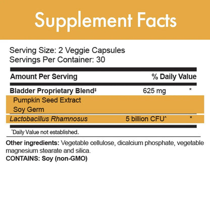 Stop Aging Now - BladderControl360 Formula - Bladder Control Support - Go-Less & Probiotics - Urinary Health Probiotic Supplement - Lactobacillus Rhamnosus, Pumpkin Seed & Soy Germ Extracts - 60 Vcaps Stop Aging NowBuy Supplements Australia