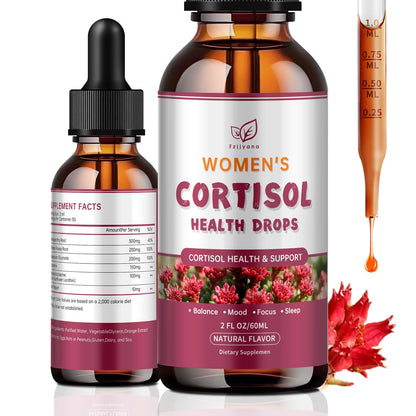 Cortisol Manager Liquid Drops, Cortisol Supplements for Women, with magnesium ashwagandha, rhodiola rosea,l-theanine,Phosphatidylserine-Promote Relaxation and Support Mood- 30 Day Vegan Supply FzjjyanaBuy Supplements Australia