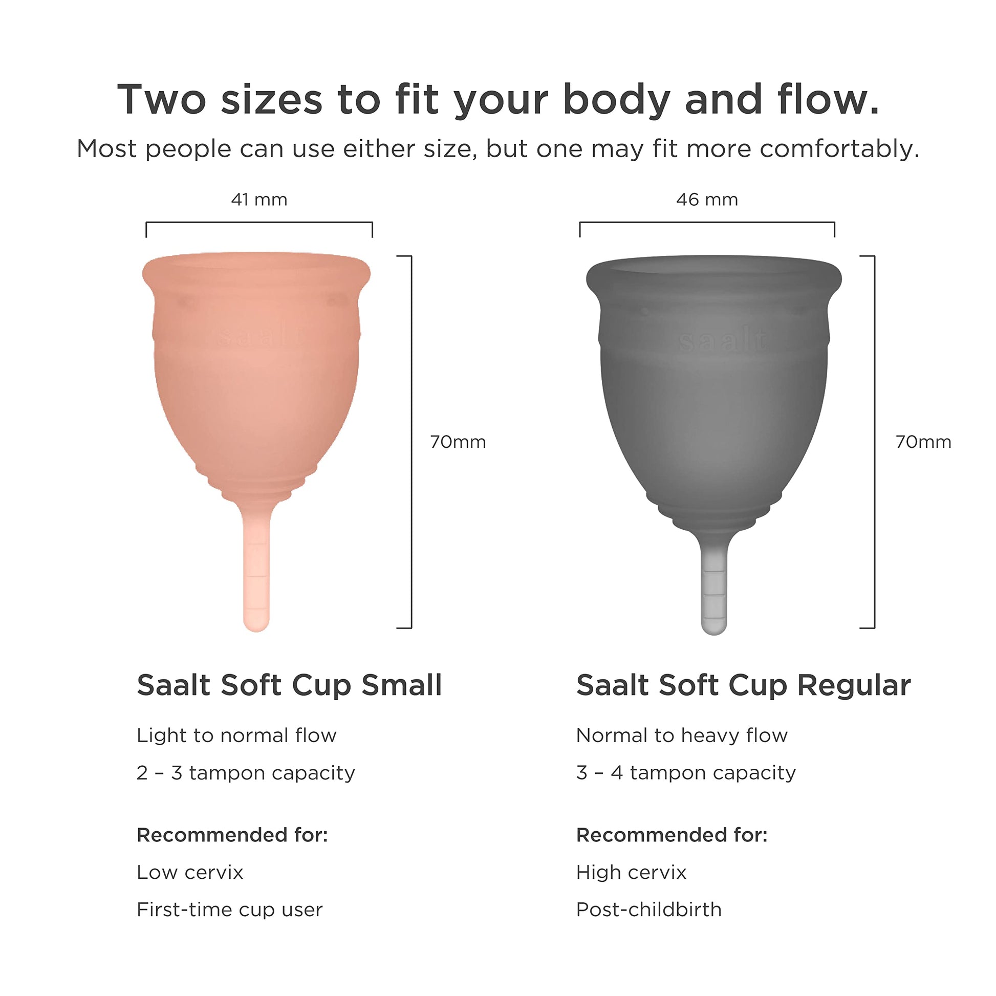 Saalt Soft Menstrual Cup - Best Sensitive Reusable Period Cup - Wear for 12 Hours - Tampon and Pad saaltBuy Supplements Australia